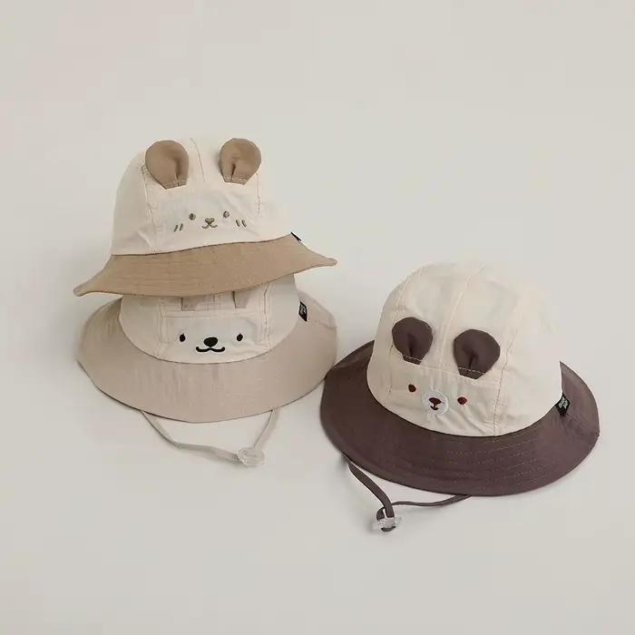 Coréen mignon oreille bébé seau casquette dessin animé Animal séchage rapide garçons filles chapeau de soleil été mince