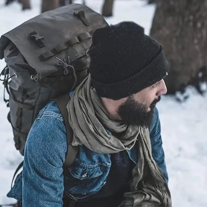 Bonnet à revers en tricot pour hommes et femmes