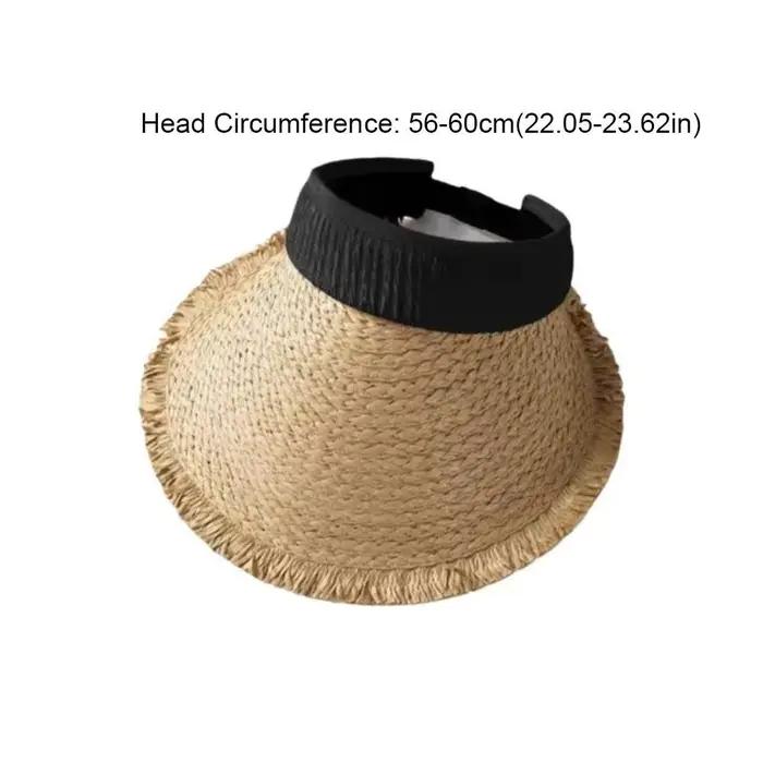 Chapeau de soleil d'été en paille tressée
