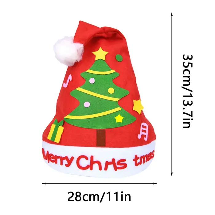 Chapeaux de Père Noël de Noël faits à la main pour enfants