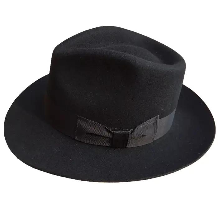 Chapeau Fedora classique en feutre de laine pour homme