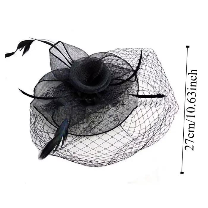 Fascinateur en maille de plumes vintage avec nœud