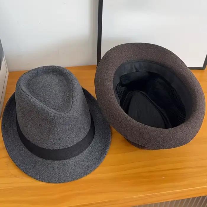 2025 nouveaux hommes automne et hiver haut-de-forme chapeaux personnes âgées chapeau à la mode britannique moyen-âge