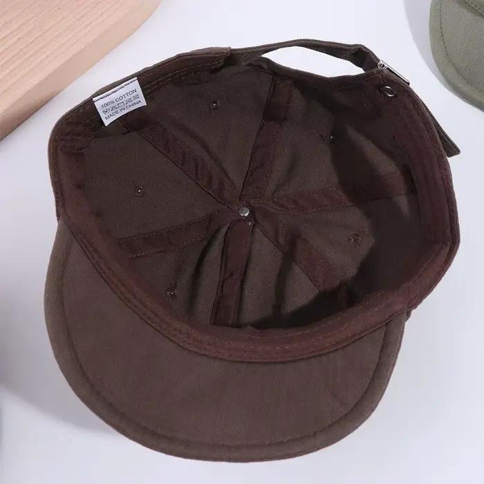 Casquette de baseball unie à visière courte