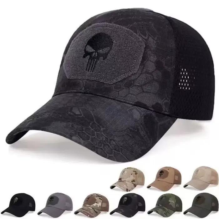 Casquette de baseball en maille unisexe avec motifs de dessin animé et camouflage réglable pour plein air et sports décontractés quatre saisons