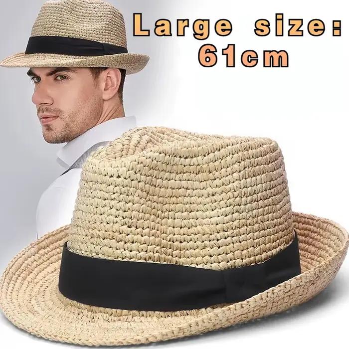 Chapeau de Paille anderTissé Pliable pour Femme et Homme