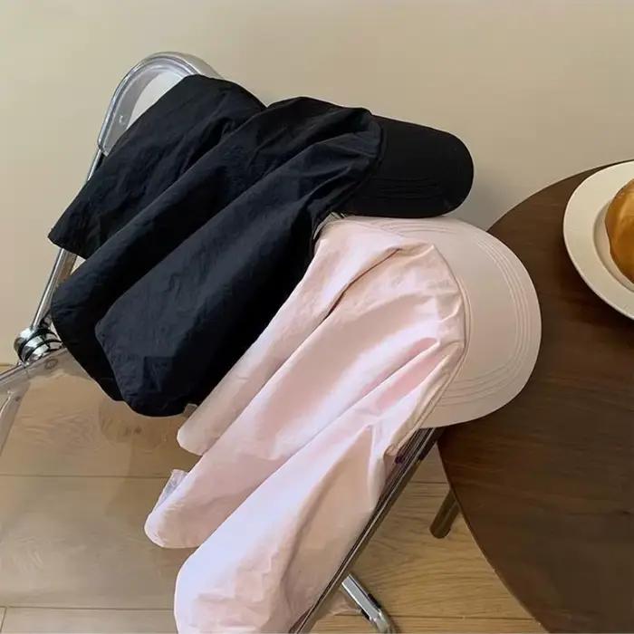 Casquette-foulard coréenne pour femmes et filles, protection solaire, style hip hop à carreaux, pour été, randonnée, plage et voyages