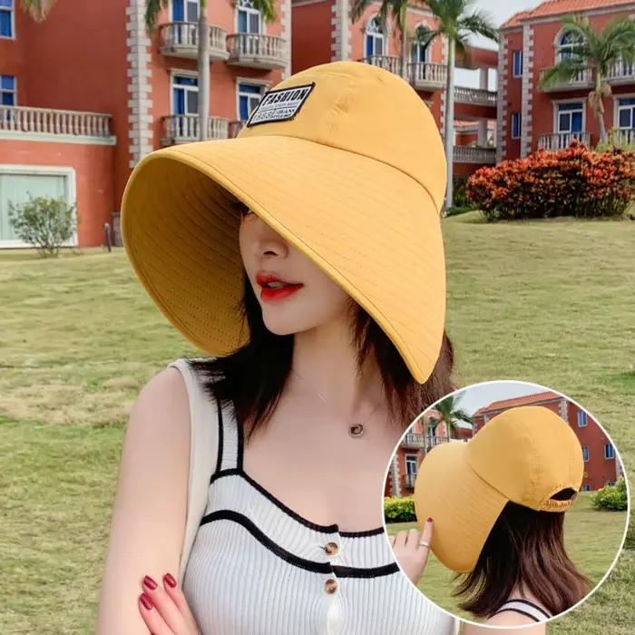 Chapeau de protection solaire coton pour femmes, visière sportive, chapeau d'été à grand bord, protection UV moderne et respirant