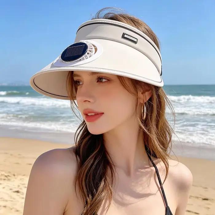 Casquette de soleil d'extérieur avec ventilateur intégré