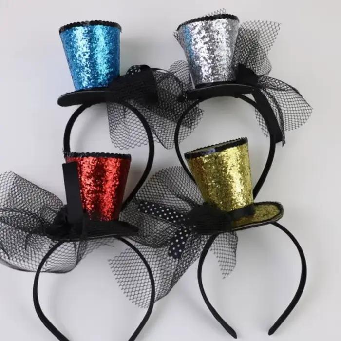 Chapeau haut-de-forme en voile fascinateur