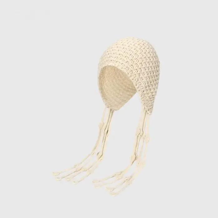 Chapeau tricoté au crochet polyester bohème multifonction femme quatre saisons faire du vélo occassions diverses