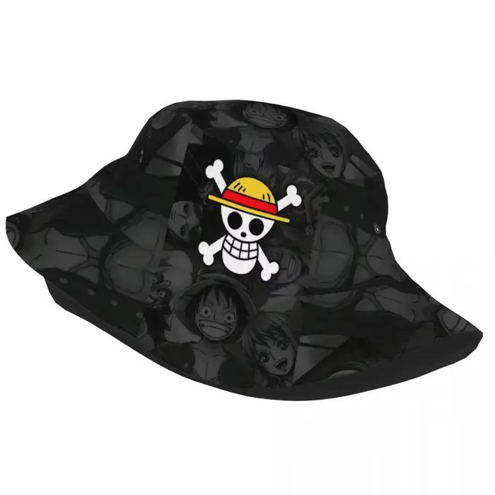 Chapeau Bob One Piece Luffy avec Logo Crâne pour Adolescent