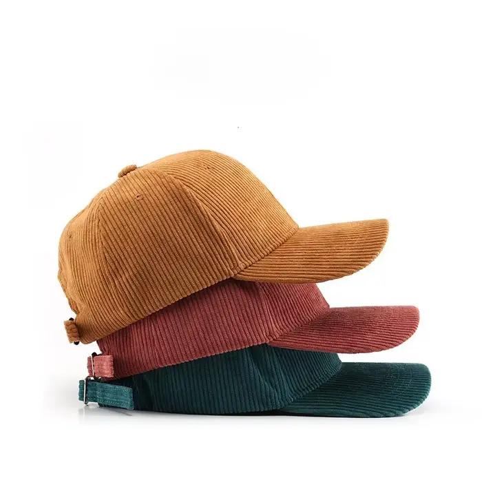 Casquette de Baseball en velours côtelé pour hommes et femmes