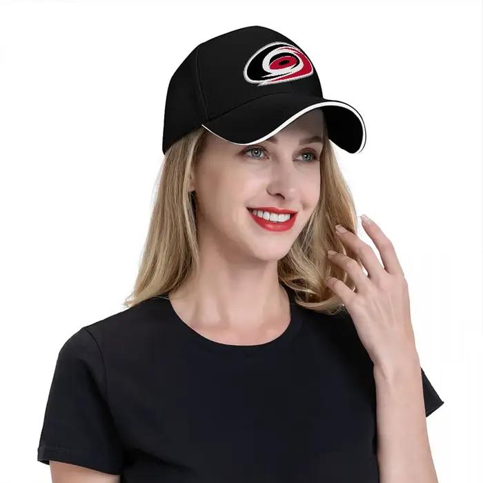 Casquette de baseball noire ajustable avec logo de l'équipe de la LNH Carolina Hurricanes