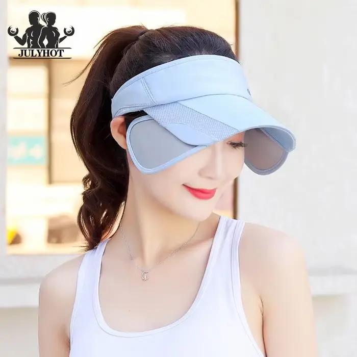 Chapeau de sport JULYHOT pour femmes protection UPF50+ randonnée voyage occassions spéciales polyester non tissé large bord rétractable réglable