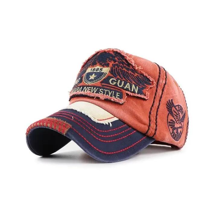 Casquette JAMONT rétro lavée en coton uni pour hommes et femmes style sport décontracté lettres ajustable printemps été ocassions multiples