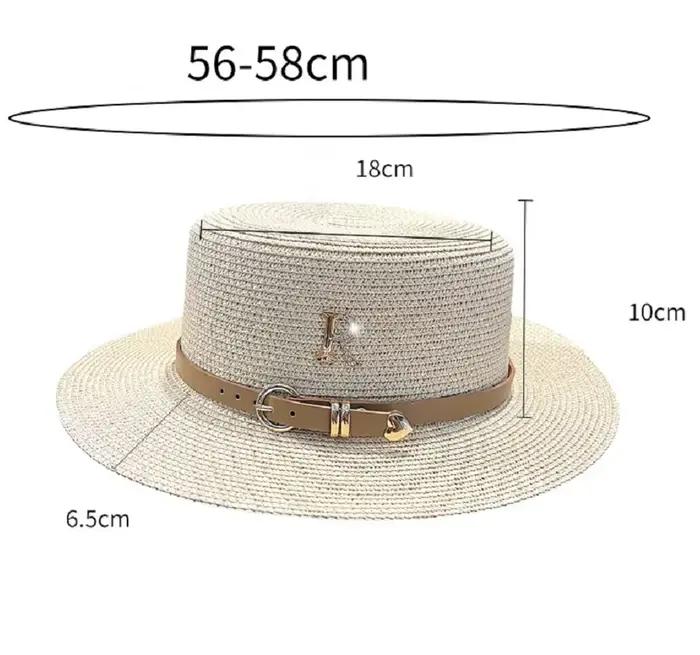 Chapeau de paille en strass pour femmes