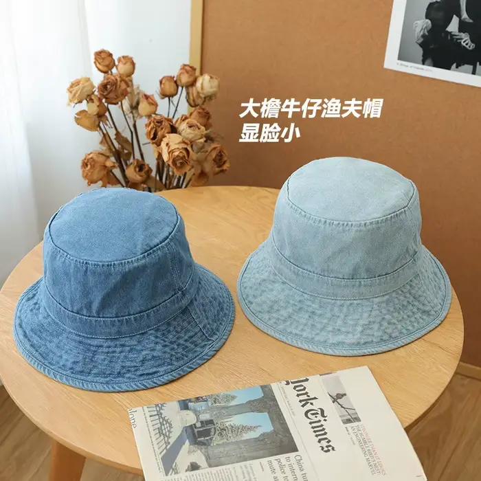 Nouveau Chapeau Bob Vintage en Jean pour Homme et Femme, Chapeau Panama en Coton Lavé, Tendance Hip Hop, pour l'Extérieur