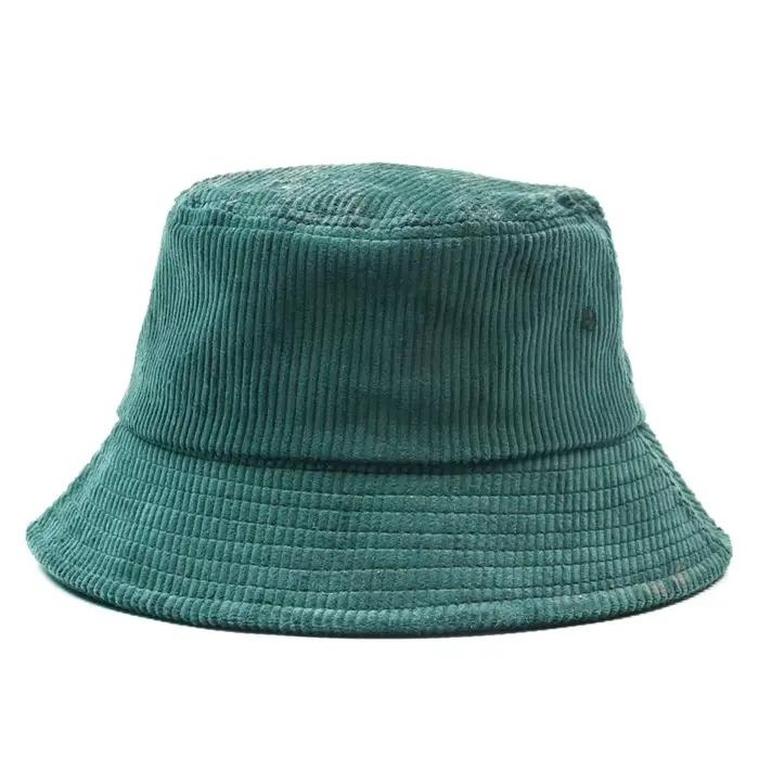 Chapeau de seau en velours côtelé rétro pour hommes et femmes style sport adapté aux quatre saisons et usages décontractés