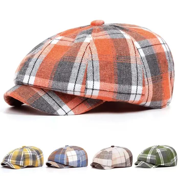 Casquettes Newsboy à Rayures Quatre Saisons pour Femme
