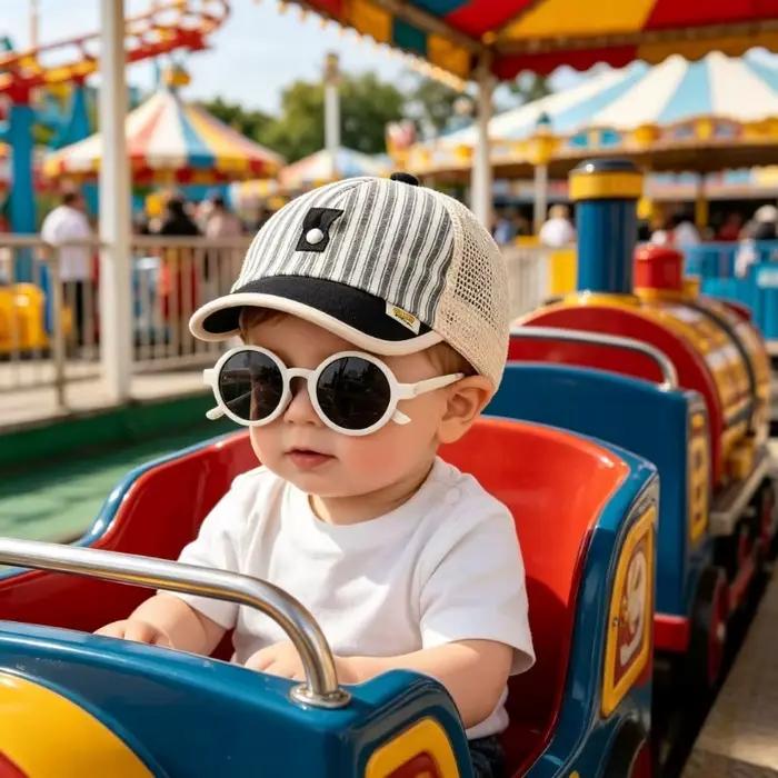 Chapeau de soleil pour bébé garçon 48-50cm 1-3 ans avec lunettes