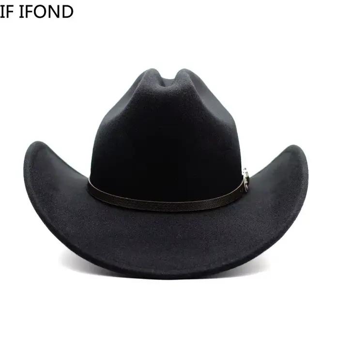 Chapeau de cowboy occidental vintage pour hommes et femmes