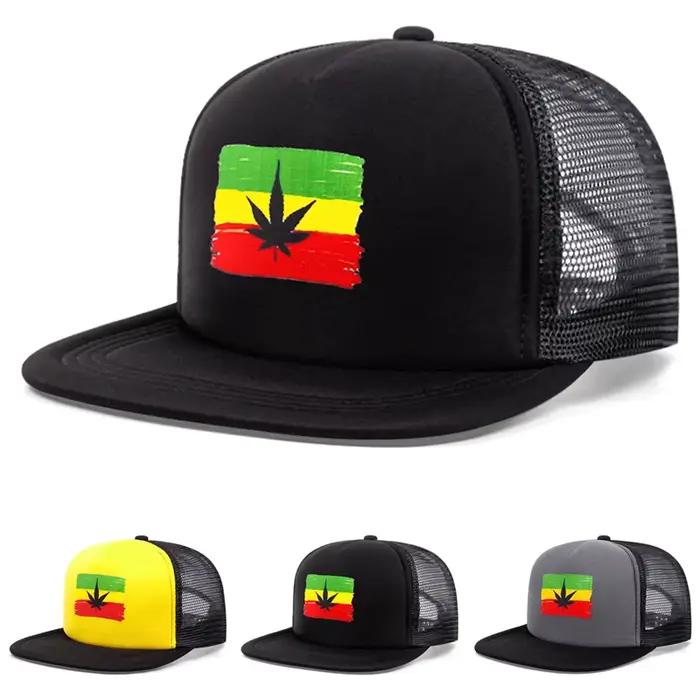 Nouveau Chapeau à Bord Plat 2026 Imprimé Feuille d'Erable Casquette de Baseball Unisexe Protection Solaire Occasions Extérieures Hip Hop Style Sport Polyester Décontracté