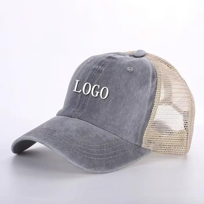 Casquette de baseball en maille de coton personnalisée pour hommes et femmes