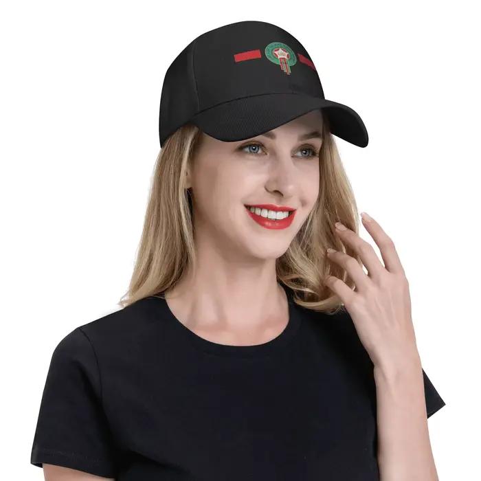 Casquette de baseball marocaine avec drapeau style mode pour hommes et femmes ajustable pour golf et voyages