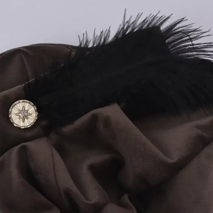 Chapeau à plumes rouge médiéval Tudor pour homme