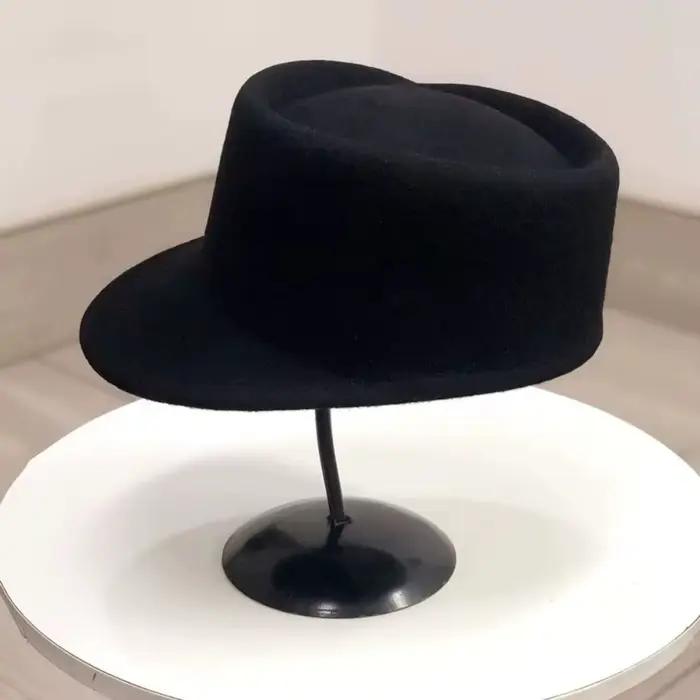 Chapeau haut de forme tendance 100 % laine pour femme