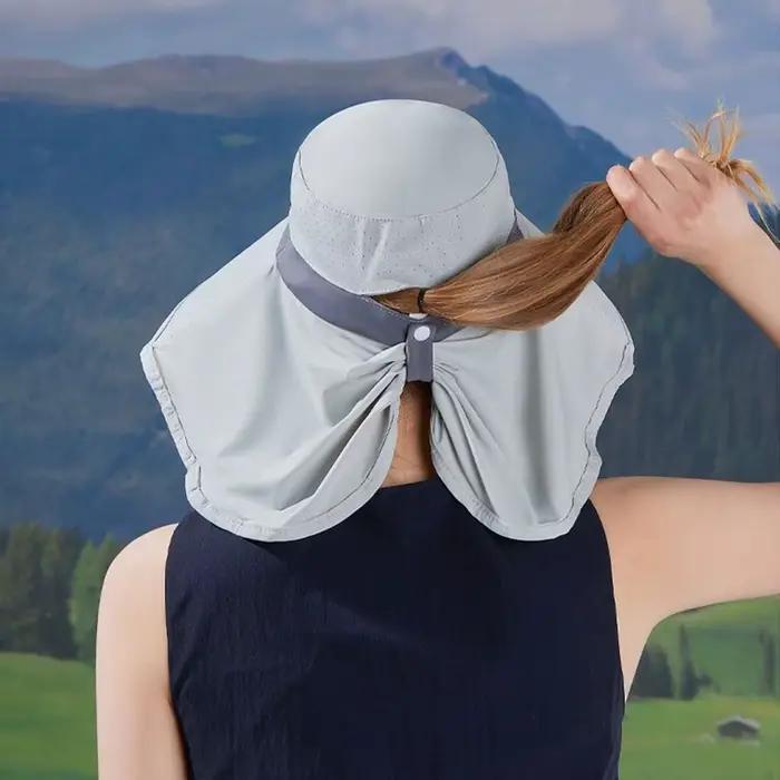 Chapeau pare-soleil anti-UV avec protection du cou et large bord
