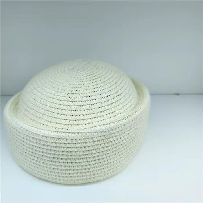 Chapeau de soleil en paille style rétro