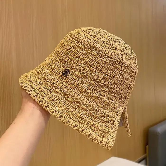 Chapeau de soleil en paille pour femmes