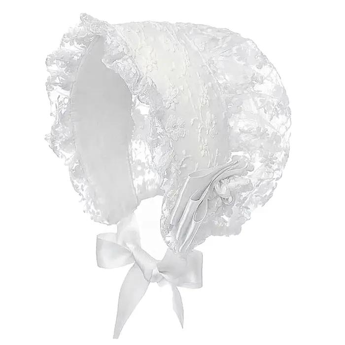 Chapeau en dentelle pour bébés filles et garçons mignon fleuri accessoire de fête anniversaire baptême photo occassionnels occasions spéciales