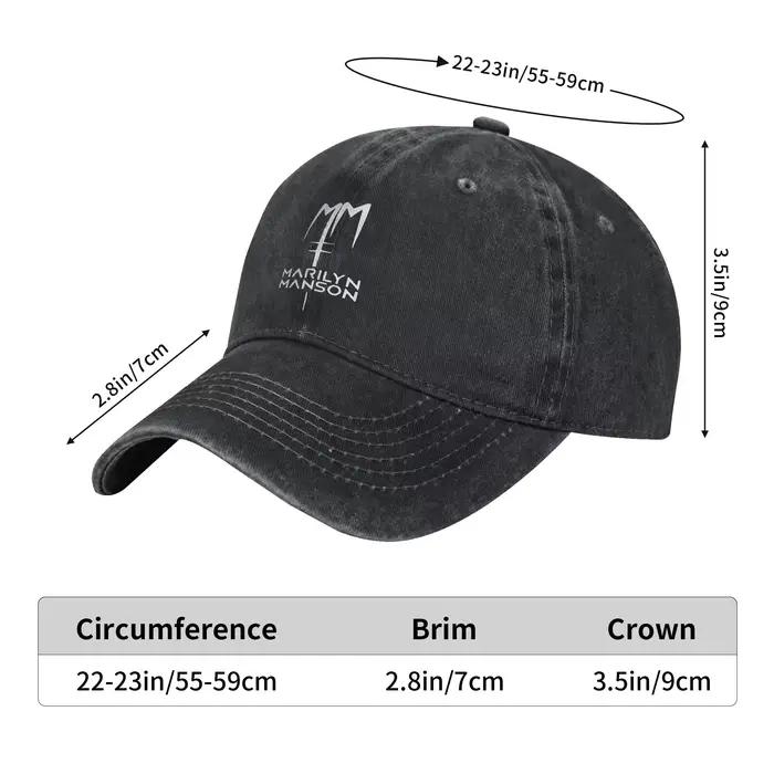 Chapeau Marilyn Manson Music Tour Casquette Réglable Accessoire Hommes Femmes Casquette de Baseball Retro Occasions Spéciales