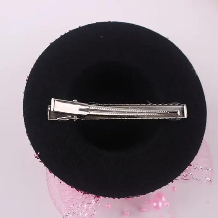 Chapeau de cocktail en maille scintillante pour adultes et enfants