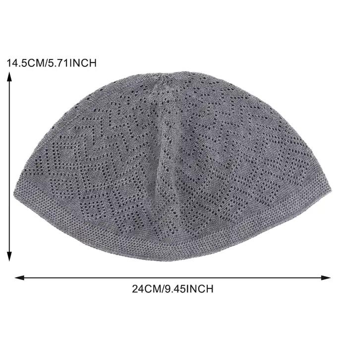 Tricoté hommes musulmans chapeaux de prière unisexe bonnets casquette chaud islamique Ramadan juif arabe Crochet chapeau