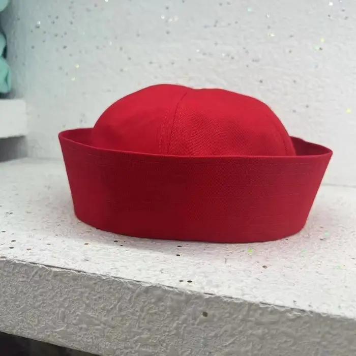 Chapeau de marin rayé élégant style coréen