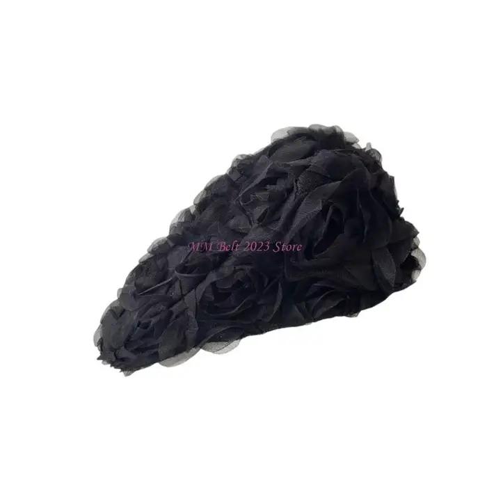 Casquette béret tendance 49ME sur le thème des roses
