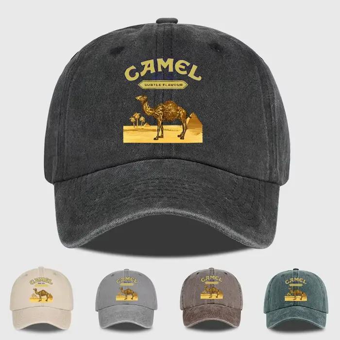 Casquette de baseball vintage avec imprimé scène désertique « Camel »