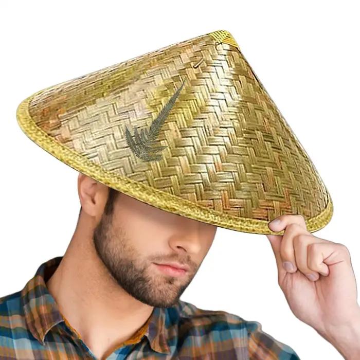 Chapeau de paille chinois pliable et réglable