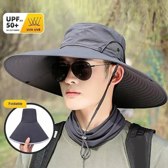 Chapeau de soleil anti-UV polyester avec bord large pour femmes pour les quatre saisons et les activités extérieures