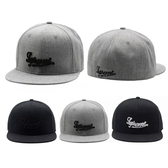 Casquette ajustée entièrement fermée brodée chapeau New York taille camionneur Bboy hommes Bill Hip Hop plaine Baseball Snapback visière plate bord Era