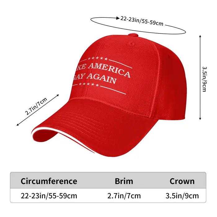 Casquette de baseball décontractée MAKE AMERICA GAY AGAIN pour sports de plein air femme et homme protection solaire style audacieux