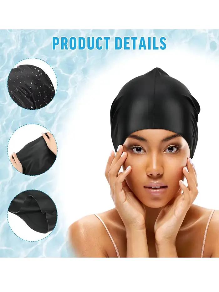 Bonnet de bain surdimensionné à cheveux longs