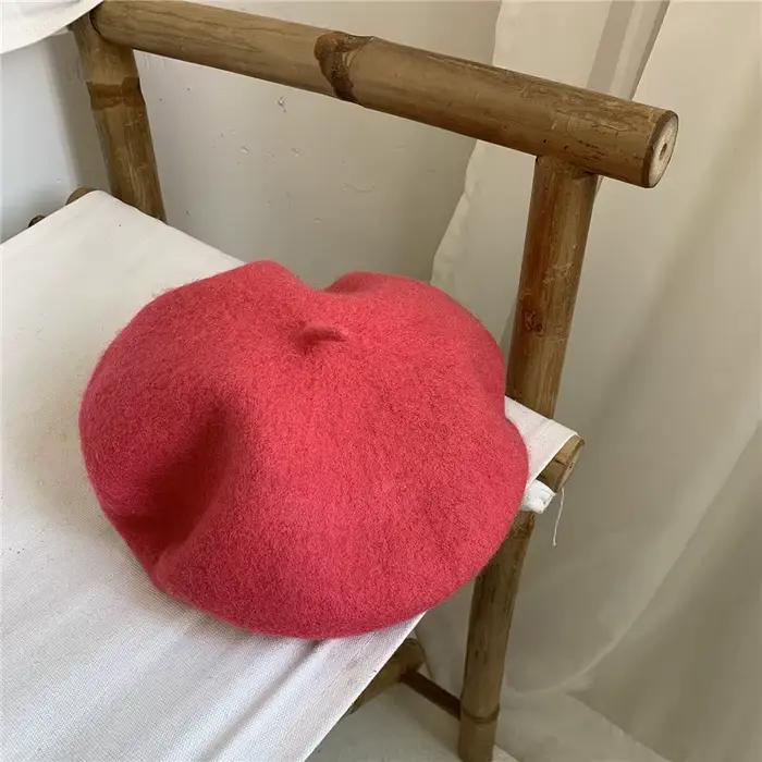 Élégant laine artiste peintre chapeau nouveau hiver classique chaud femmes fille femme épaissi