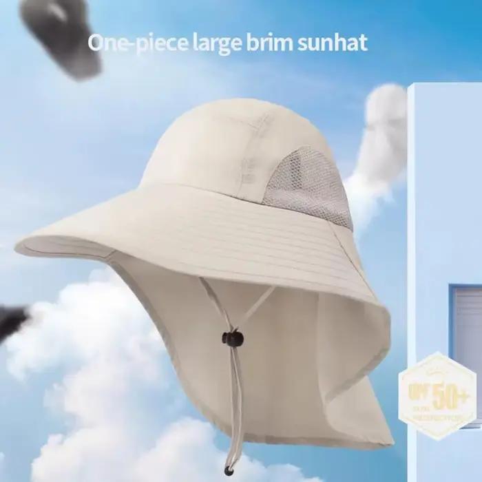 Chapeau de soleil à large bord avec protection du cou pour hommes et femmes