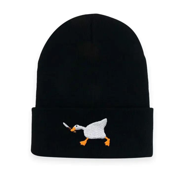 Chapeau tricoté brodé Big Goose pour la chaleur d'hiver et d'hiver