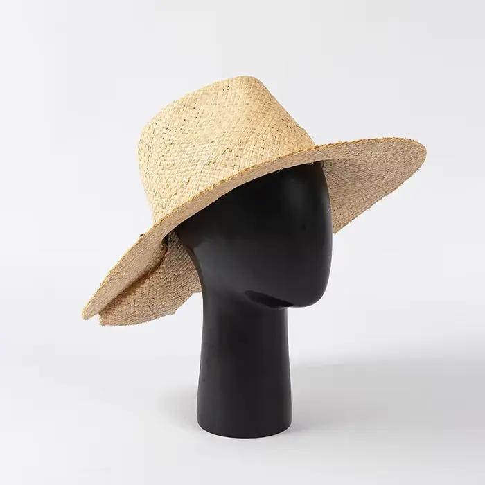 Chapeaux de paille en raphia pour hommes et femmes